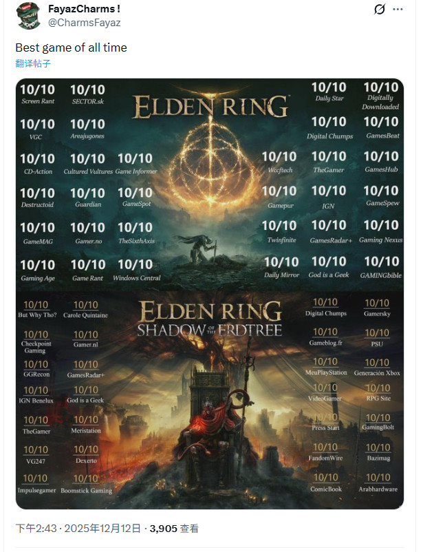 遗憾没有《荒野大镖客2》！过去十年TGA年度游戏盘点