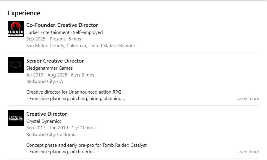 《使命召唤》开发商大锤正开发一款动作RPG游戏