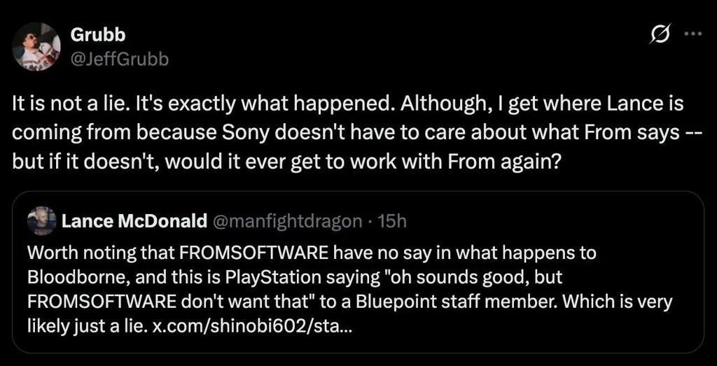 传F社不喜欢《恶魔之魂：重制版》 导致《血源》重制受阻