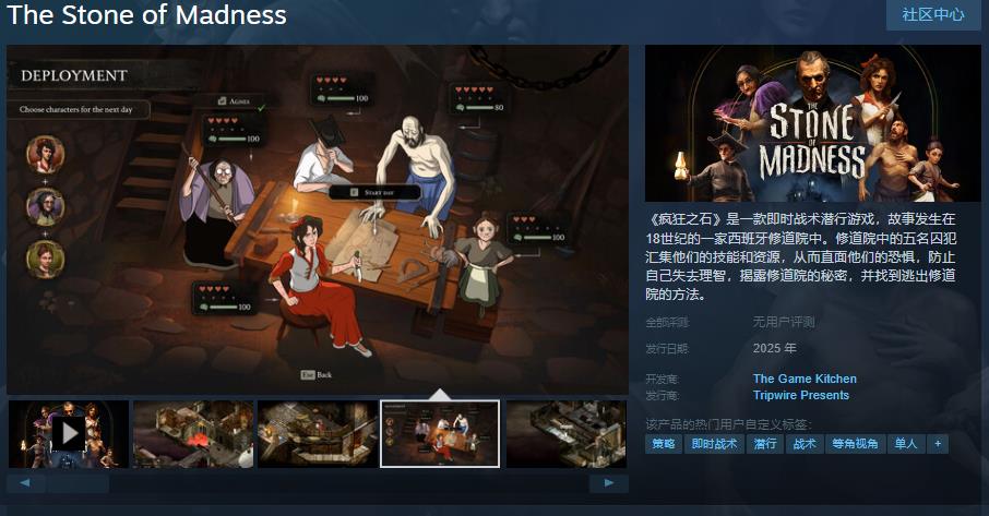 即时战术潜行游戏《疯狂之石》Steam页面上线 明年发售