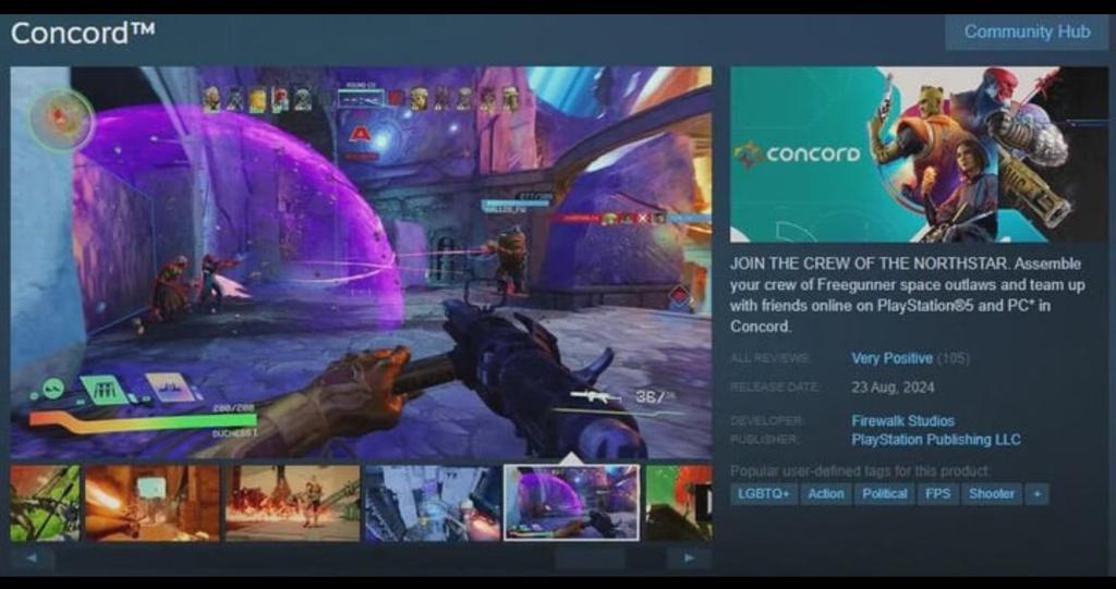 怂了？《Concord》Steam页面隐藏LGBT标签