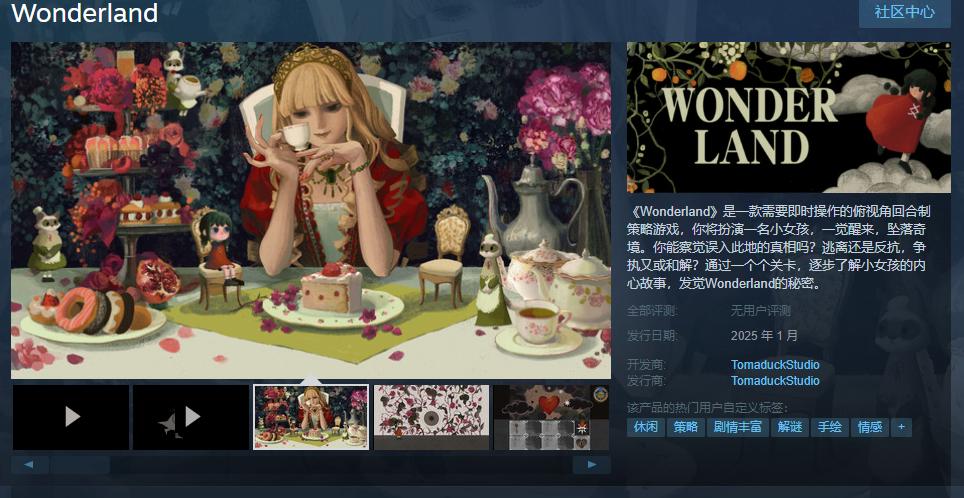 童话风俯视角回合制策略游戏《Wonderland》Steam页面 明年1日免费上线