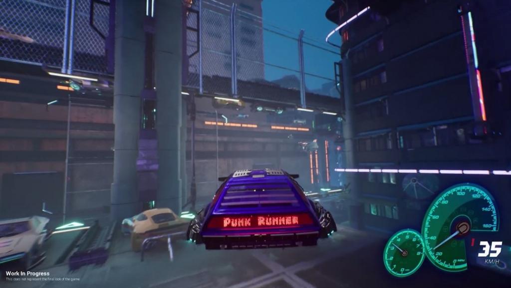 赛博朋克x飞行汽车！竞速游戏《Punk Runner》演示