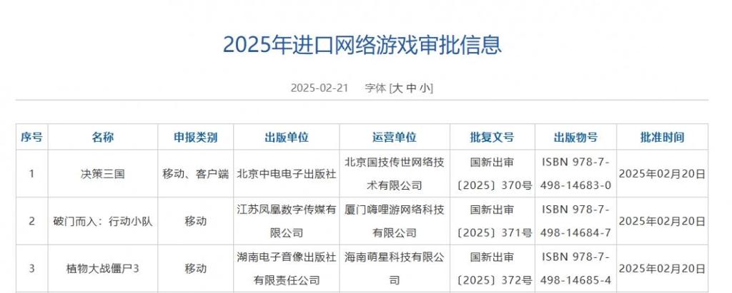 2月国产和进口游戏版号公布：《失落城堡2》过审