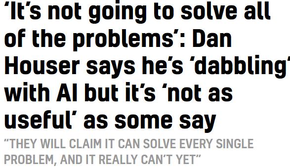 R星前联合创始人：AI之于游戏开发还没有人们想象那么给力