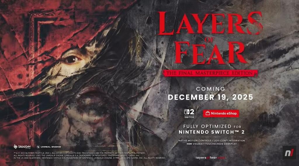 《层层恐惧：最终杰出版》将在12月19日登陆Switch2 包含1代2代以及所有DLC