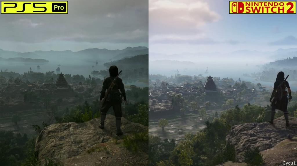 《刺客信条：影》PS5 Pro和Switch 2画面对比
