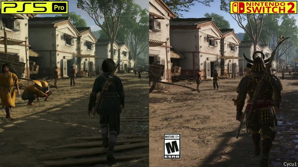 《刺客信条：影》PS5 Pro和Switch 2画面对比