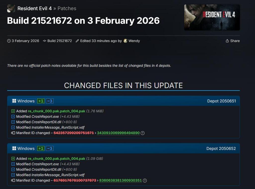 预热《生化危机9》？曝卡普空将移除《生化危机4：重制版》D加密