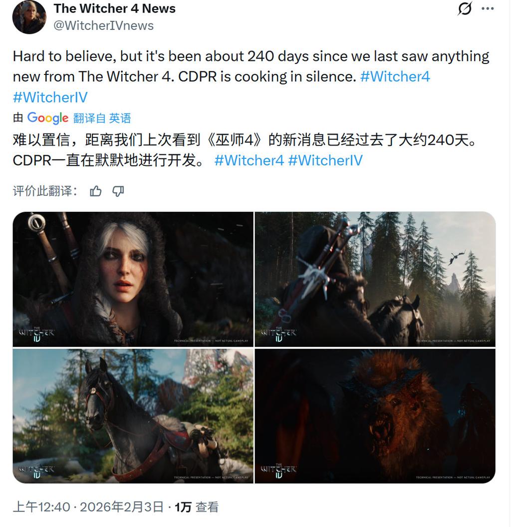 阵容越来越强大！《巫师3》作曲师回归《巫师4》