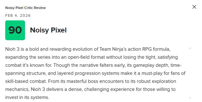 《仁王3》M站均分86分：系列集大成 稳站类魂巅峰！