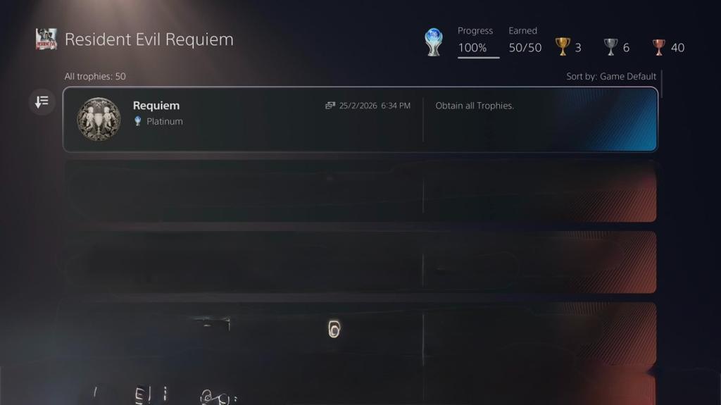 全球首位！55小时斩获《生化危机：安魂曲》白金奖杯