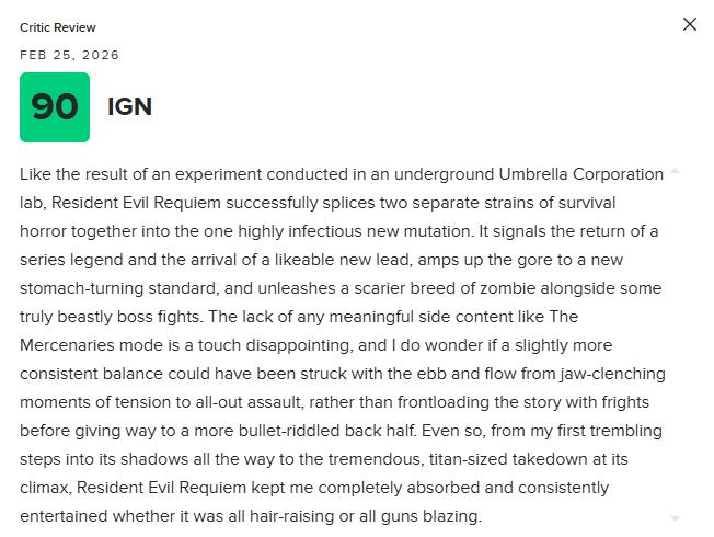 《生化危机9》M站88分：生存恐怖又一杰作 系列终极形态！